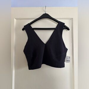 FP Movement by Free People Black V-Neck Crop Bra/Tank